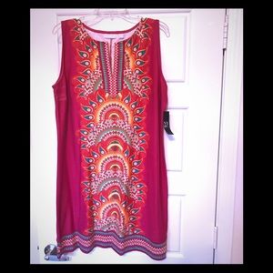 NY&Co v-neck printed dress. XL. Multi-color. NWT.
